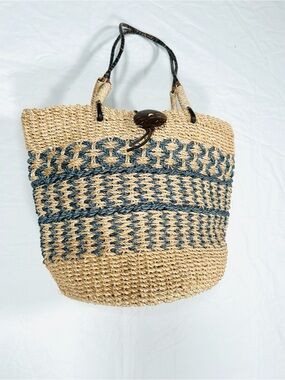 Vintage Y2K Woven Abaca Straw Purse